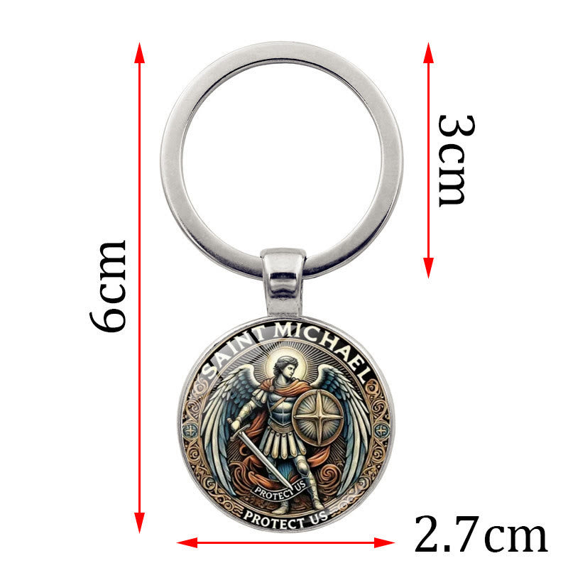 Christianartworkshop Soulful Light Shadow St. Michael the Archangel Keychain: Profound Sign of Spiritual Defense - image 3