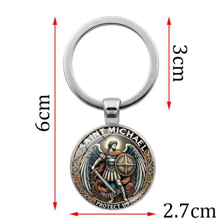 Christianartworkshop Soulful Light Shadow St. Michael the Archangel Keychain: Profound Sign of Spiritual Defense - image 3