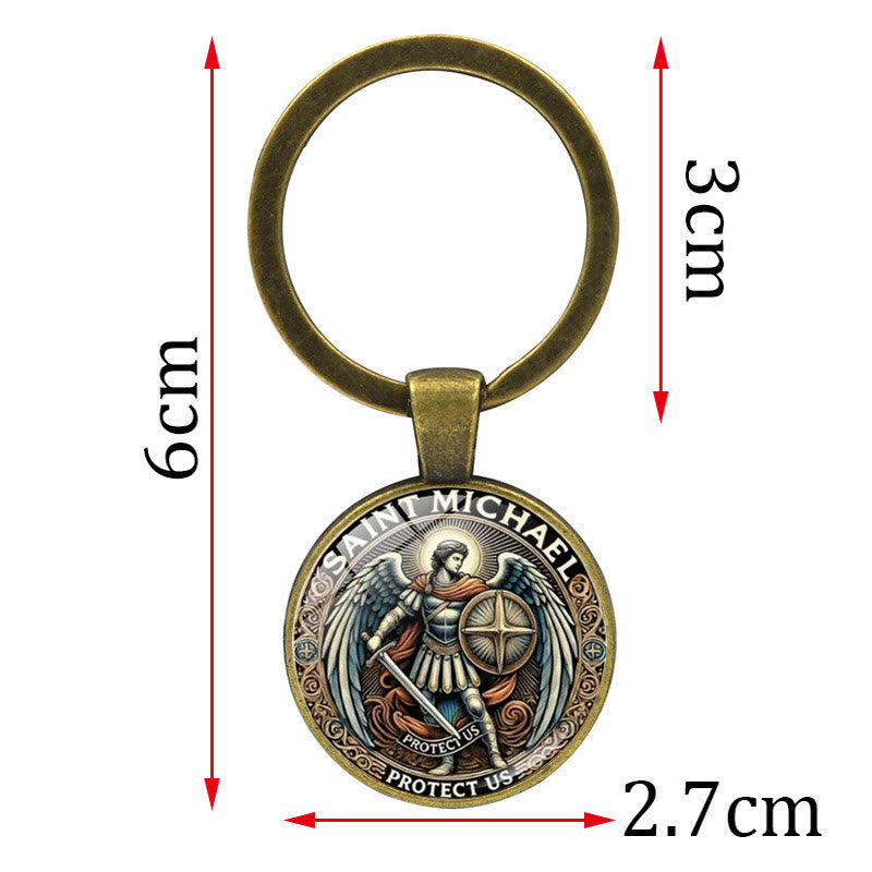 Christianartworkshop Soulful Light Shadow St. Michael the Archangel Keychain: Profound Sign of Spiritual Defense - image 4