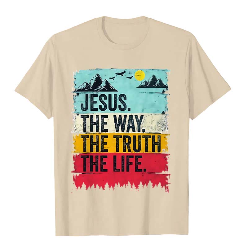 Christianartworkshop Jesus The Way The Truth The Life Unisex T-shirt - Beige - 2XL - image 5