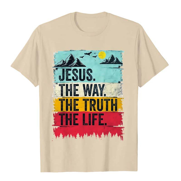Christianartworkshop Jesus The Way The Truth The Life Unisex T-shirt - Beige - 2XL - image 5