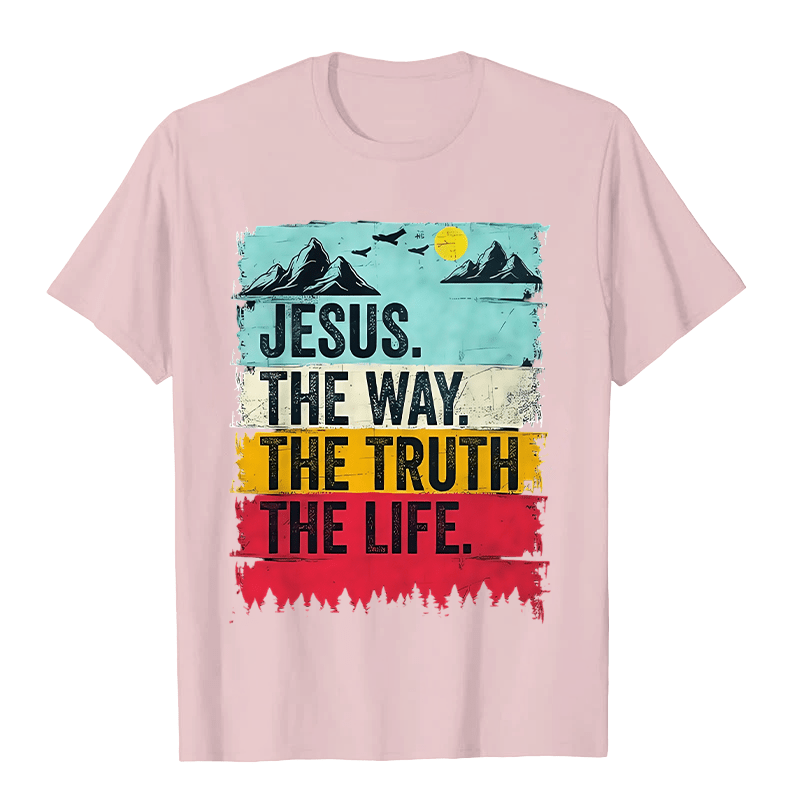 Christianartworkshop Jesus The Way The Truth The Life Unisex T-shirt - Light Pink - 2XL - image 4