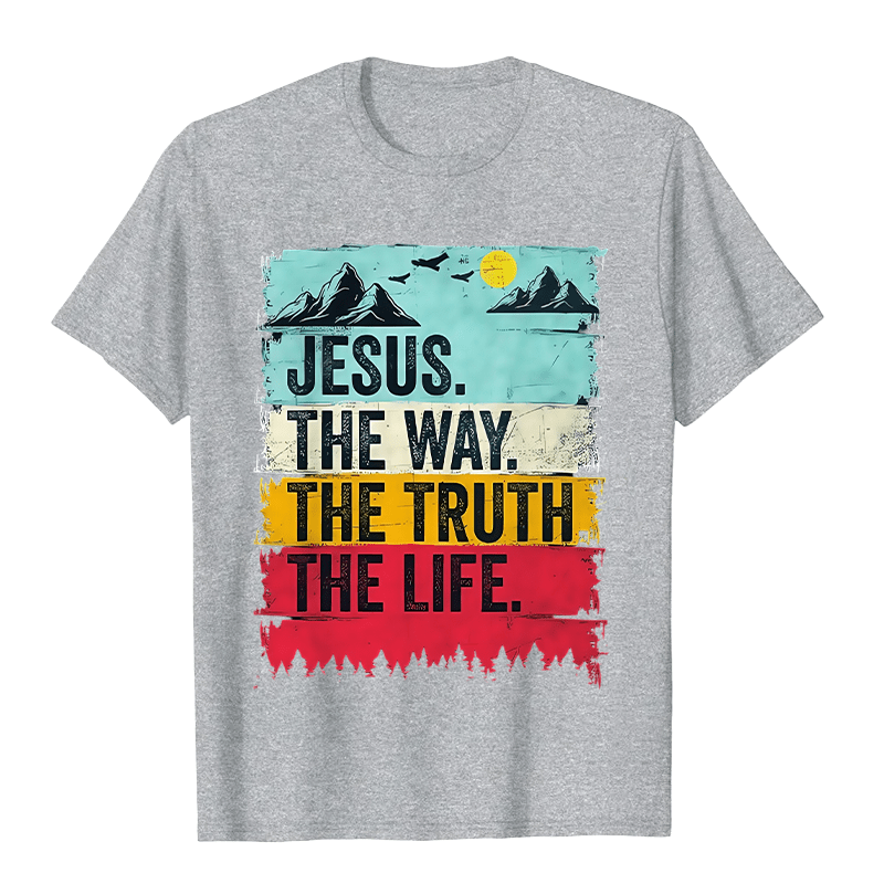 Christianartworkshop Jesus The Way The Truth The Life Unisex T-shirt - Grey - 2XL - image 9
