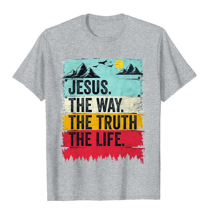 Christianartworkshop Jesus The Way The Truth The Life Unisex T-shirt - Grey - 2XL - image 9