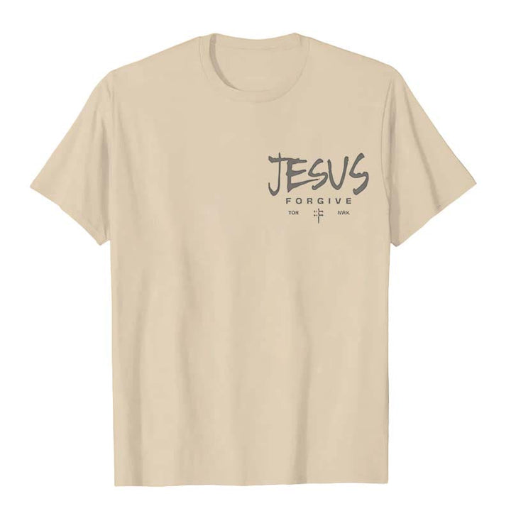 Christianartworkshop Religious Jesus Forgive Crown of Thorns Cross Unisex T-shirt - image 5
