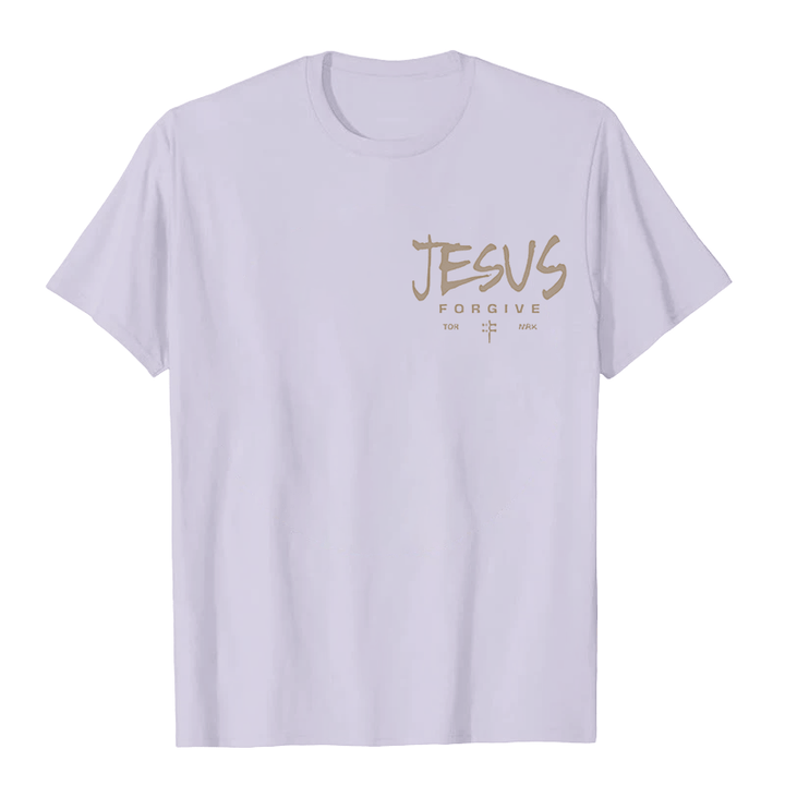 Christianartworkshop Religious Jesus Forgive Crown of Thorns Cross Unisex T-shirt - image 11