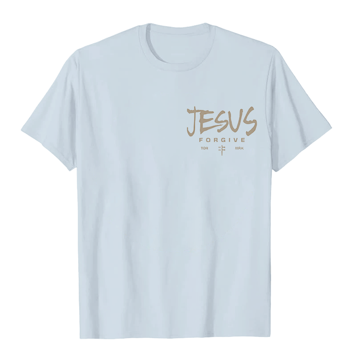 Christianartworkshop Religious Jesus Forgive Crown of Thorns Cross Unisex T-shirt - image 1