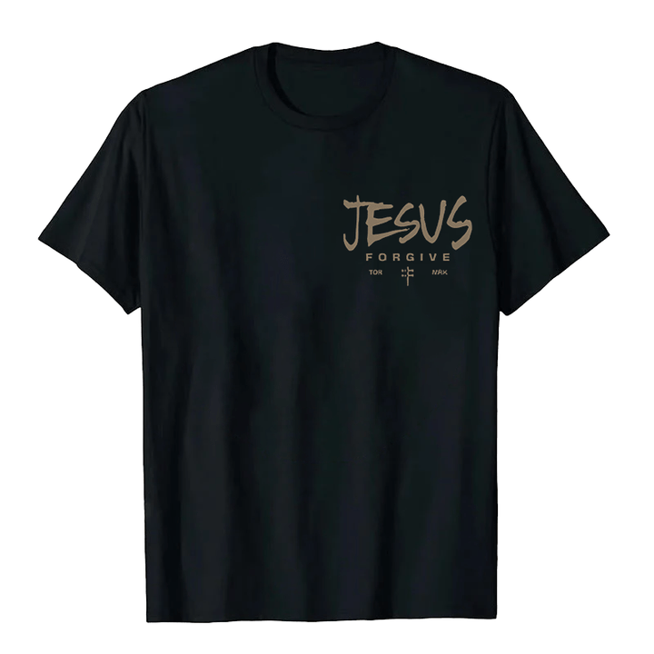 Christianartworkshop Religious Jesus Forgive Crown of Thorns Cross Unisex T-shirt - image 26