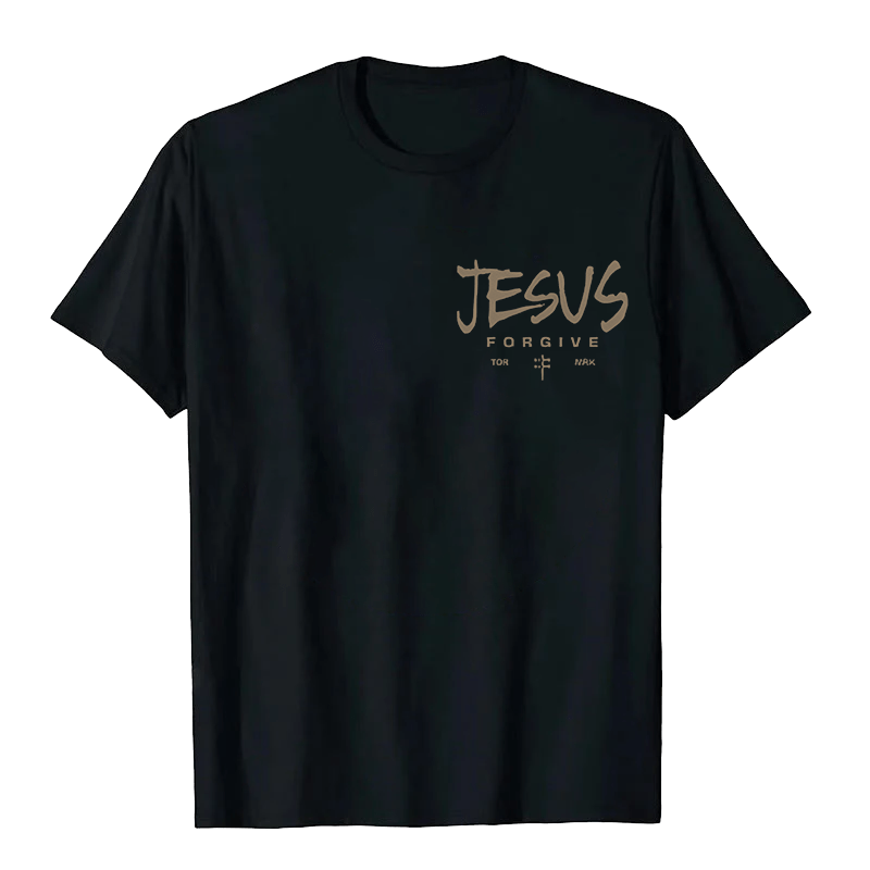 Christianartworkshop Religious Jesus Forgive Crown of Thorns Cross Unisex T-shirt - image 25