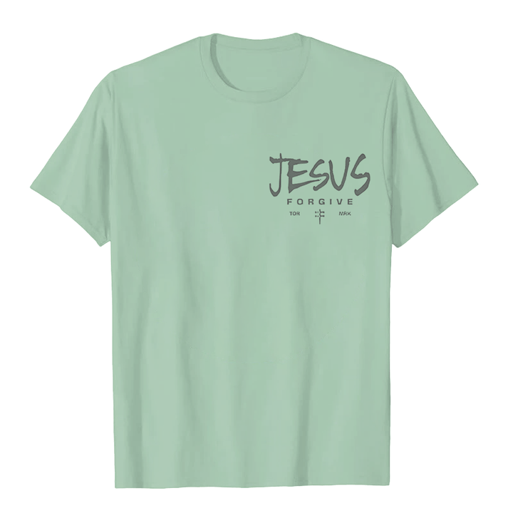 Christianartworkshop Religious Jesus Forgive Crown of Thorns Cross Unisex T-shirt - image 16