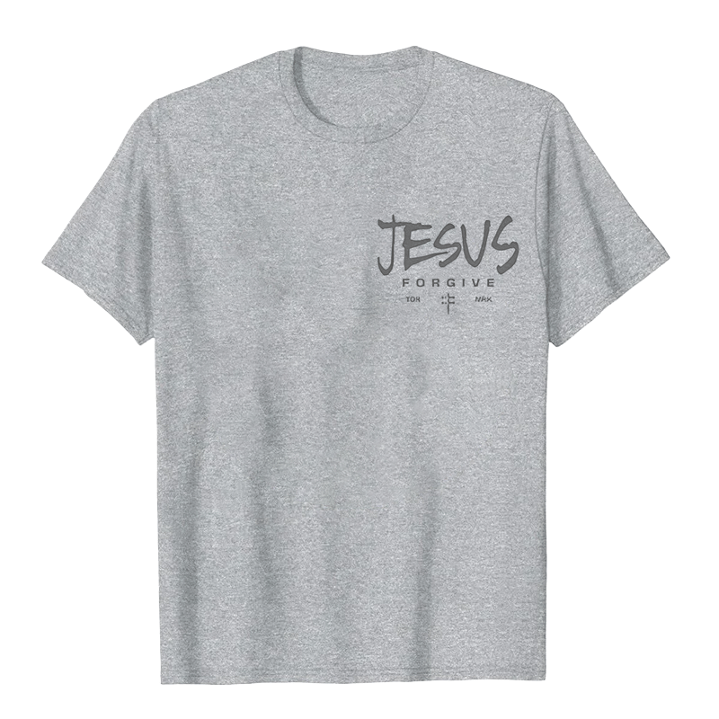 Christianartworkshop Religious Jesus Forgive Crown of Thorns Cross Unisex T-shirt - image 13