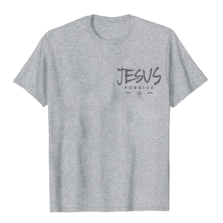 Christianartworkshop Religious Jesus Forgive Crown of Thorns Cross Unisex T-shirt - image 13