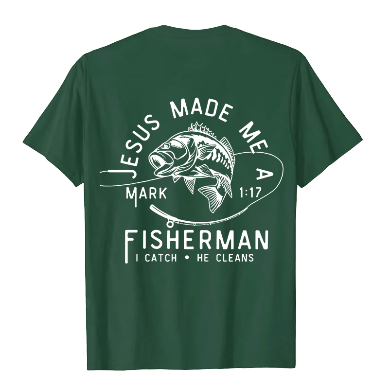 Christianartworkshop Jesus Made Me A Fisherman Mark 1:17 Unisex T-shirt - image 21
