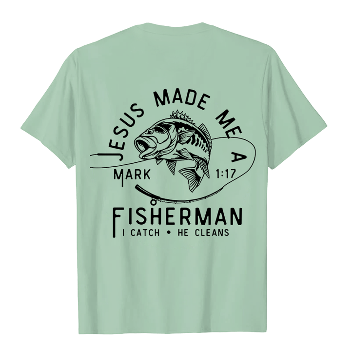 Christianartworkshop Jesus Made Me A Fisherman Mark 1:17 Unisex T-shirt - image 19