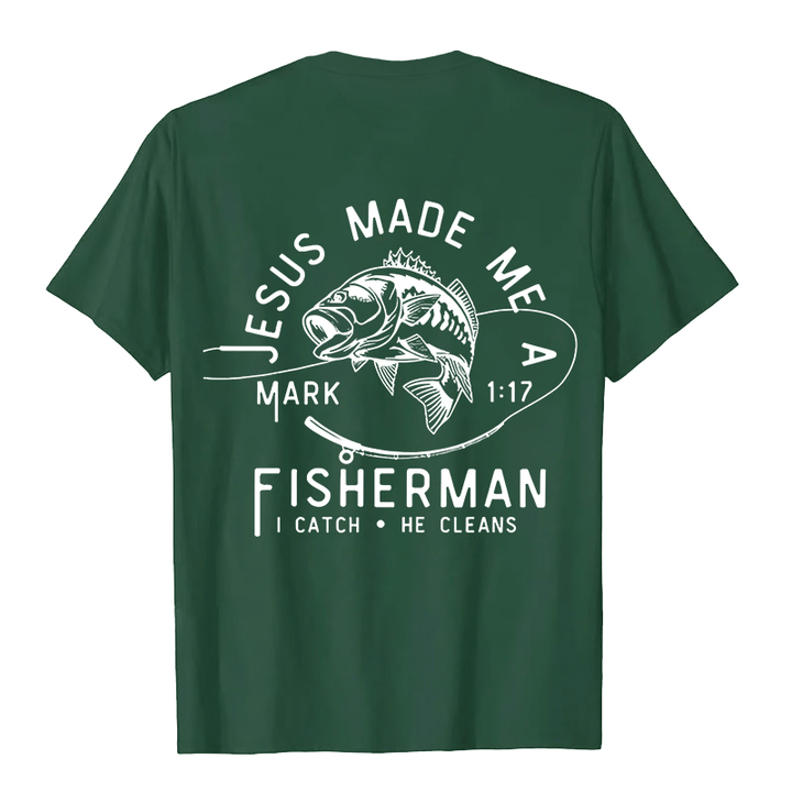 Christianartworkshop Jesus Made Me A Fisherman Mark 1:17 Unisex T-shirt - image 22