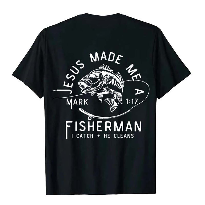Christianartworkshop Jesus Made Me A Fisherman Mark 1:17 Unisex T-shirt - image 3