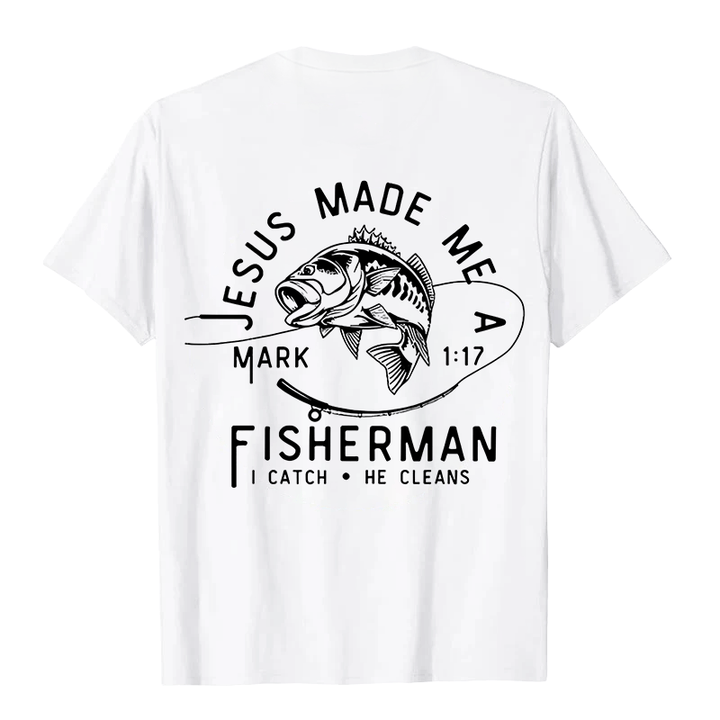 Christianartworkshop Jesus Made Me A Fisherman Mark 1:17 Unisex T-shirt - image 7