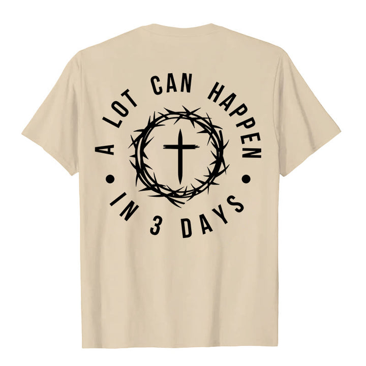 Christianartworkshop A Lot Can Happen In 3 Days Thorn Crown Cross Unisex T-shirt - image 21