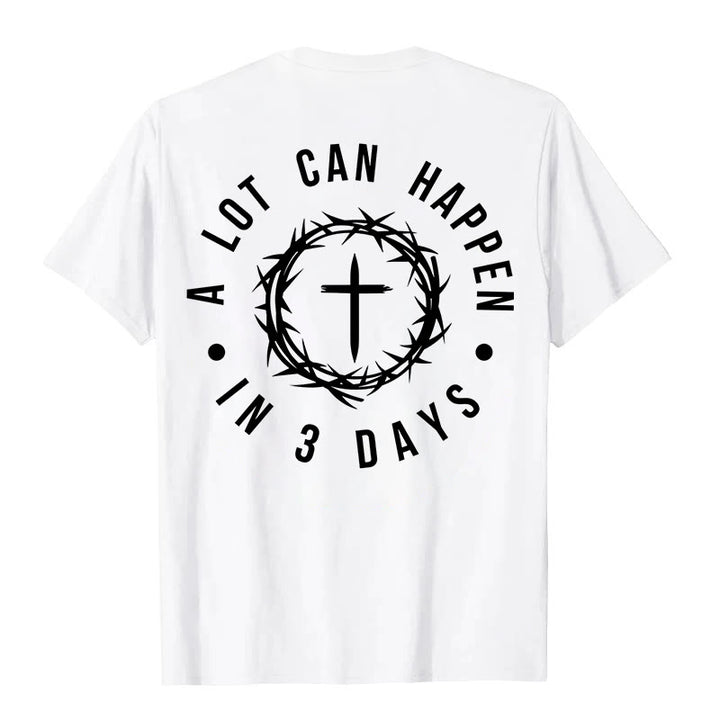 Christianartworkshop A Lot Can Happen In 3 Days Thorn Crown Cross Unisex T-shirt - image 6
