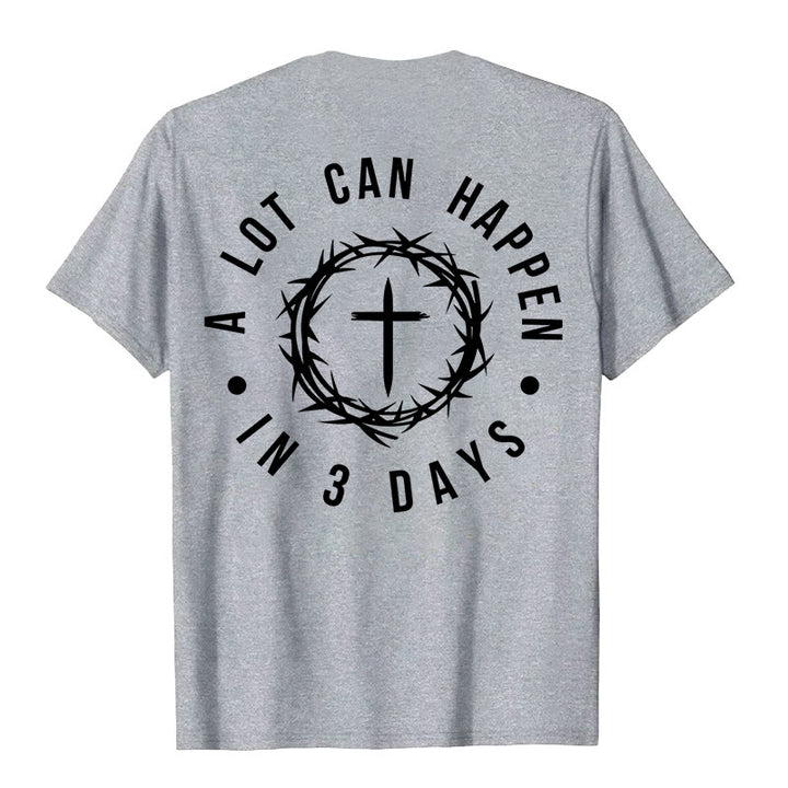 Christianartworkshop A Lot Can Happen In 3 Days Thorn Crown Cross Unisex T-shirt - image 9
