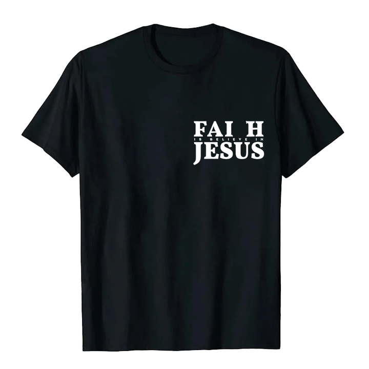 Christianartworkshop Faith Is Believe In Jesus with Matthew 6:6 Unisex T-shirt - image 1