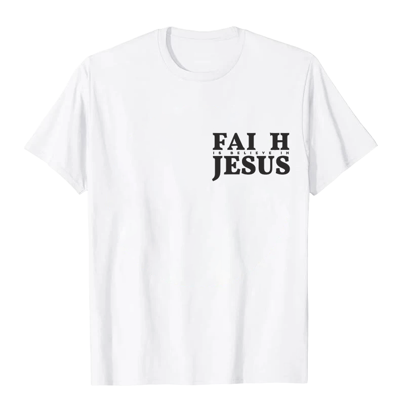 Christianartworkshop Faith Is Believe In Jesus with Matthew 6:6 Unisex T-shirt - image 5