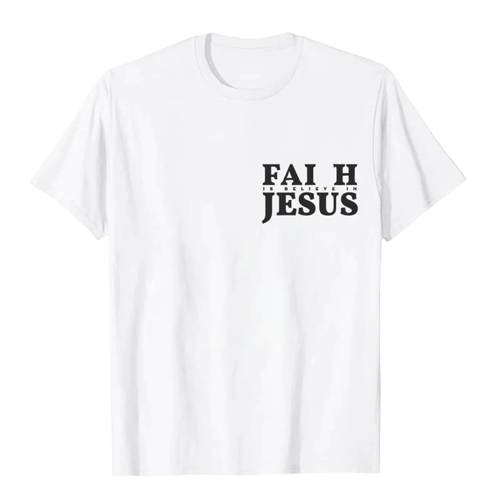 Christianartworkshop Faith Is Believe In Jesus with Matthew 6:6 Unisex T-shirt - image 5