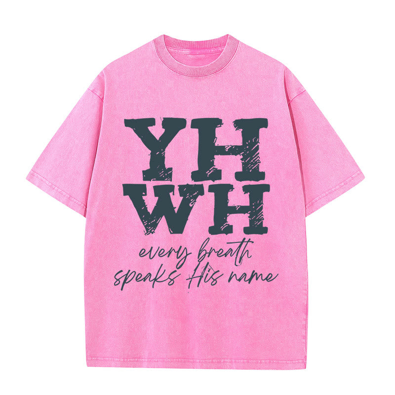 Christianartworkshop Every Breath Speaks His Name Unisex Washed T-shirt - image 18