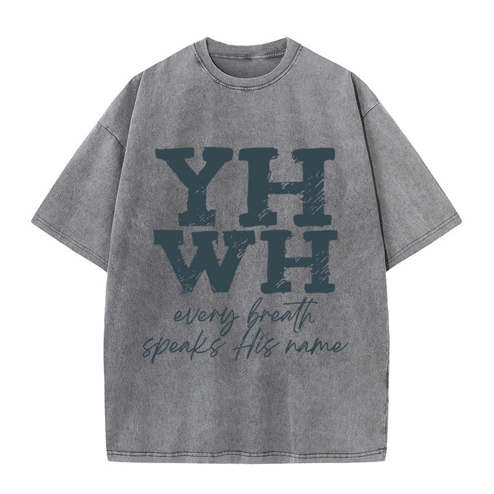 Christianartworkshop Every Breath Speaks His Name Unisex Washed T-shirt - image 12