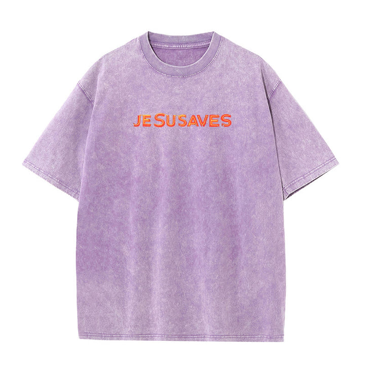 Christianartworkshop Jesus Saves Cross Graphic T-Shirt - image 17