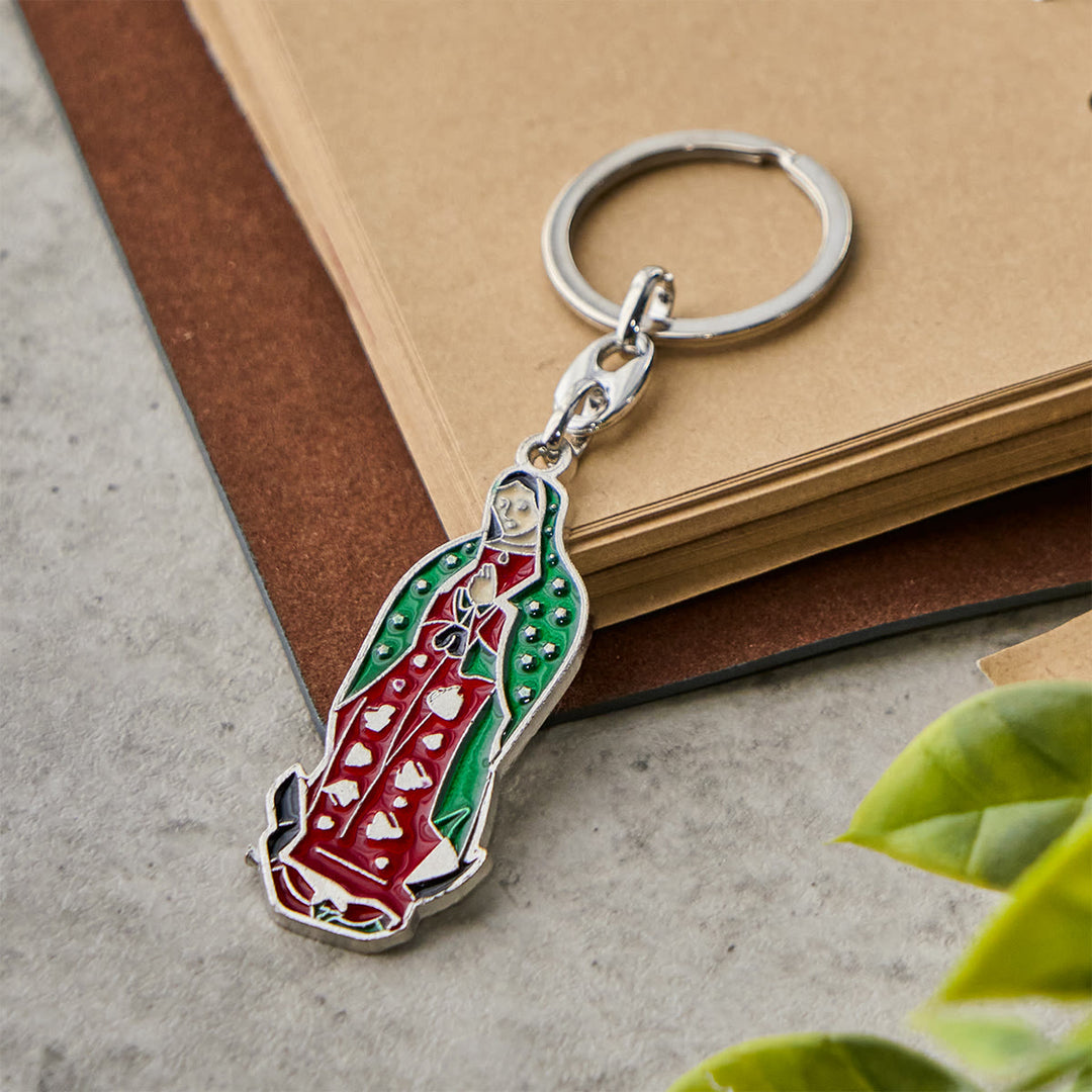 Christianartworkshop Colorful Style Our Lady of Guadalupe Enamel Key Chain: Faith in Vivid Tones - image 4