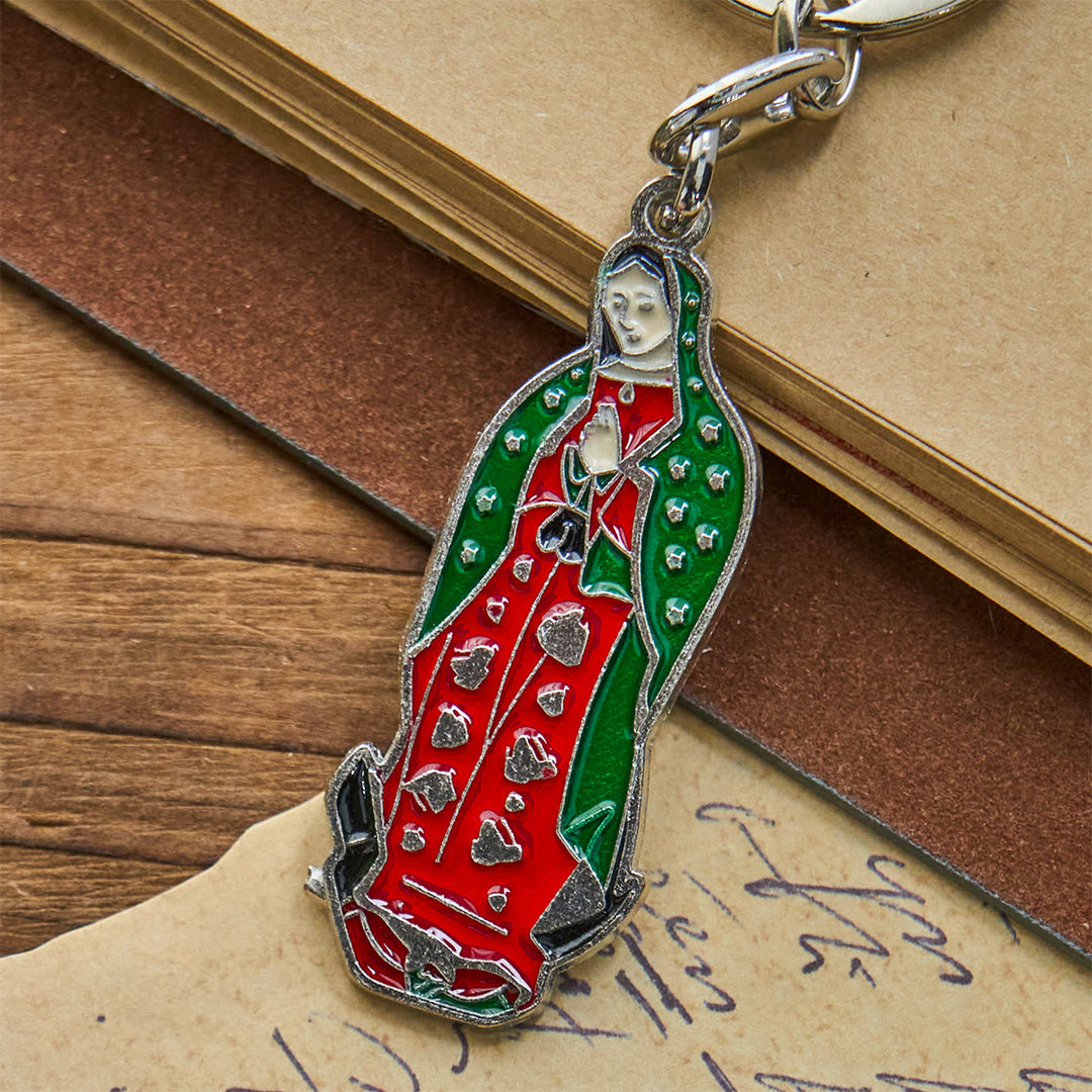 Christianartworkshop Colorful Style Our Lady of Guadalupe Enamel Key Chain: Faith in Vivid Tones - image 3