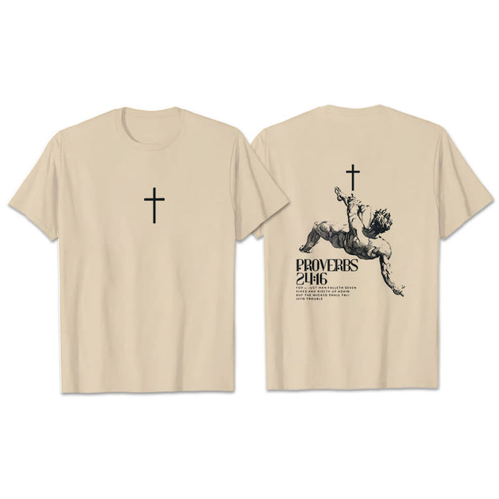 Christianartworkshop Proverbs 24:16' Christian T-Shirt - Beige - 2XL - image 2