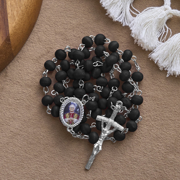 Christianartworkshop Pope Leo XIV Red Wood Beads Rosary Commemorating: A Spiritual Treasure - image 17