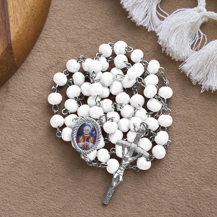 Christianartworkshop Pope Leo XIV Red Wood Beads Rosary Commemorating: A Spiritual Treasure - image 15
