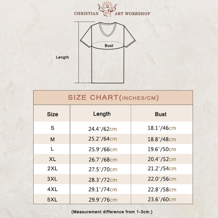 Christianartworkshop Women's Be The Light Faith Print V-Neck T-shirt