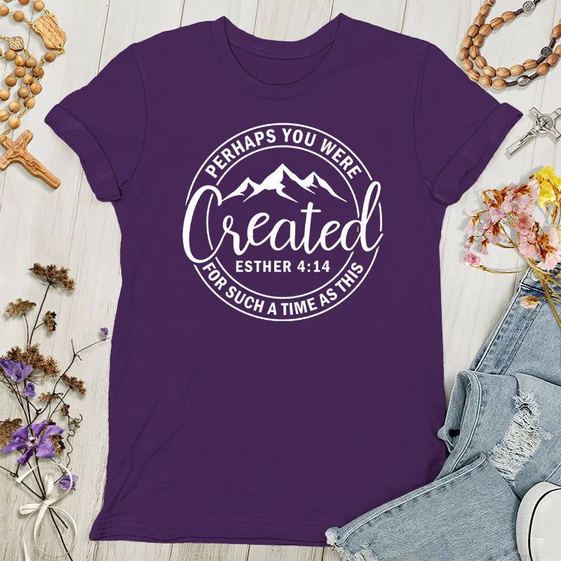 Christianartworkshop Perhaps You Were Created Tee - Faith Women's T-shirt - Purple - 4XL - image 0