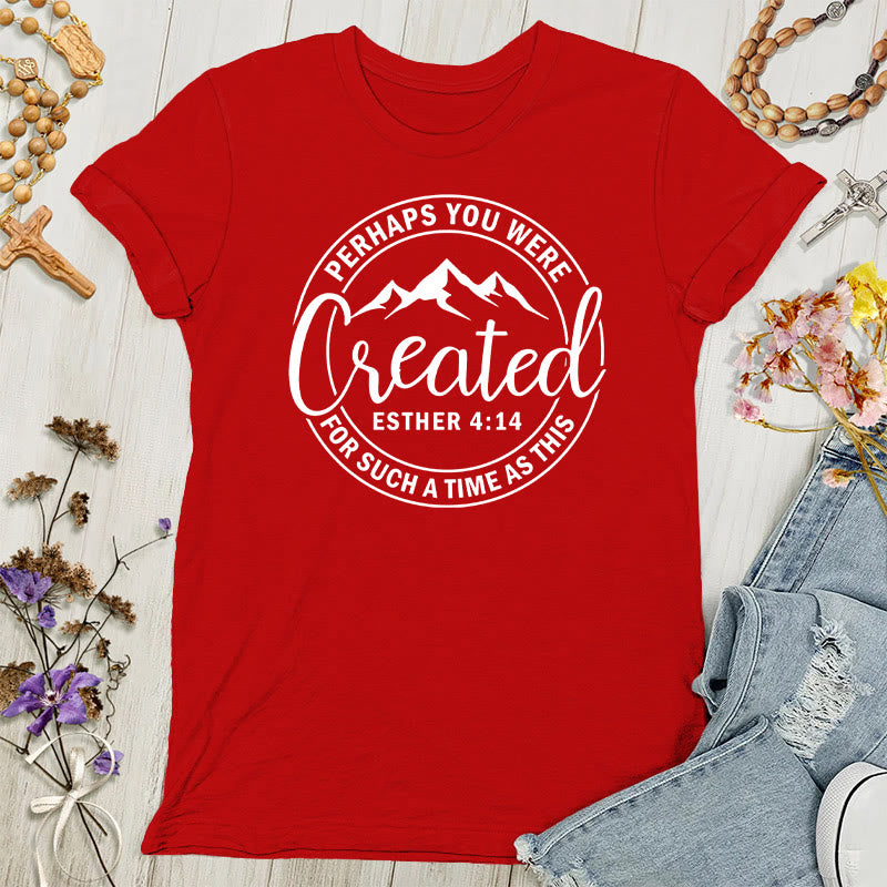 Christianartworkshop Perhaps You Were Created Tee - Faith Women's T-shirt - Red - 4XL - image 2