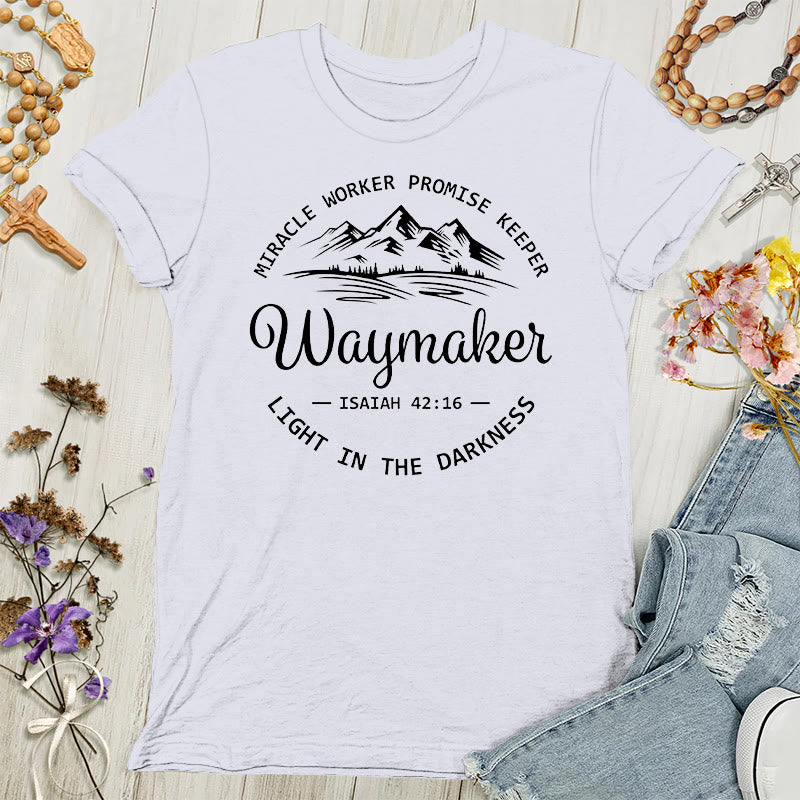 Christianartworkshop Waymaker Inspirational Women's T-shirt - White - 4XL - image 7