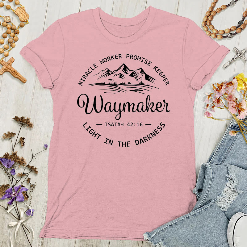 Christianartworkshop Waymaker Inspirational Women's T-shirt - Light Pink - 4XL - image 0