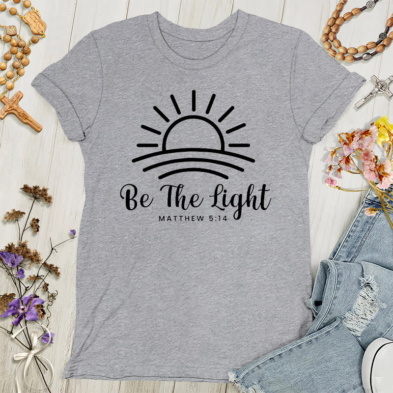 Christianartworkshop Be the Light Sunrise Women's T-shirt - Grey - 4XL - image 5