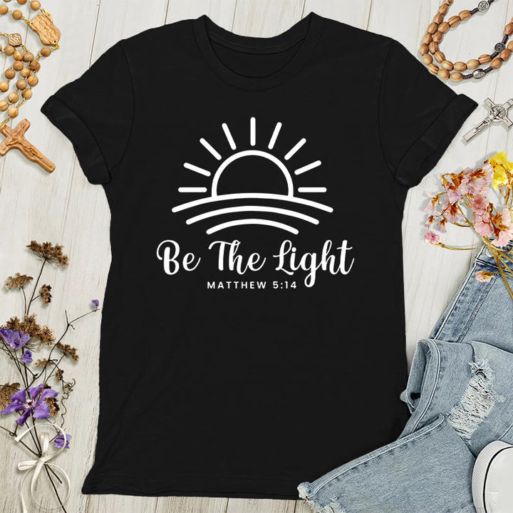 Christianartworkshop Be the Light Sunrise Women's T-shirt - Black - 4XL - image 8