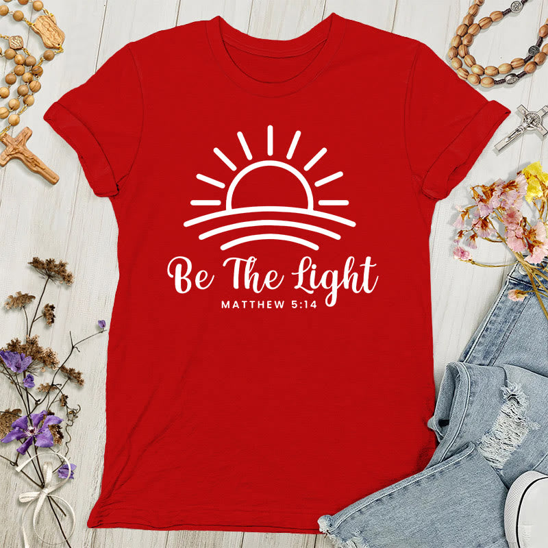 Christianartworkshop Be the Light Sunrise Women's T-shirt - Red - 4XL - image 2