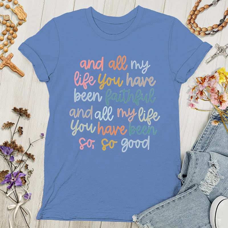 Christianartworkshop Faith's Glow: Vibrant Message Women's T-shirt - Blue - 4XL - image 1