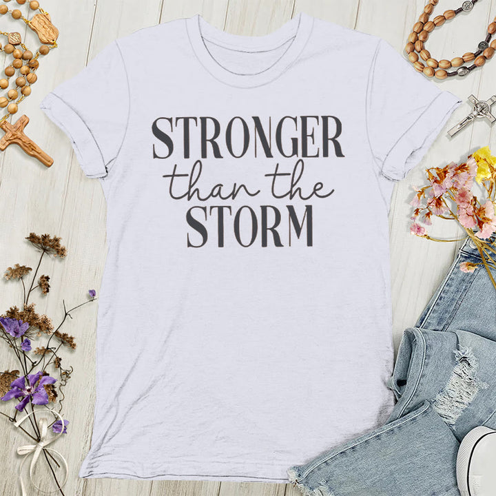 Christianartworkshop Storm Conqueror: Empowering Message Women's T-shirt - White - 4XL - image 8
