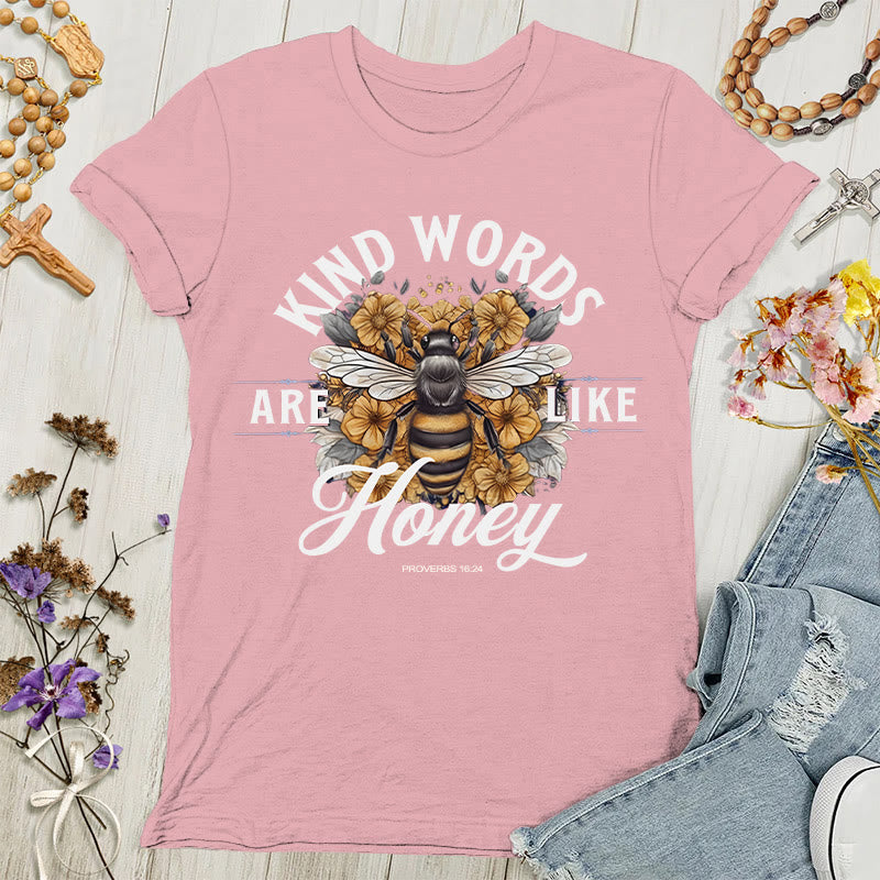 Christianartworkshop Sweet as Honey: Kind Words Women's T-shirt