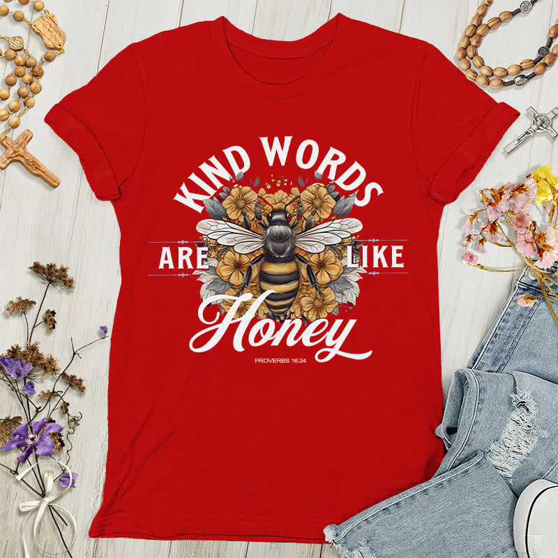 Christianartworkshop Sweet as Honey: Kind Words Women's T-shirt