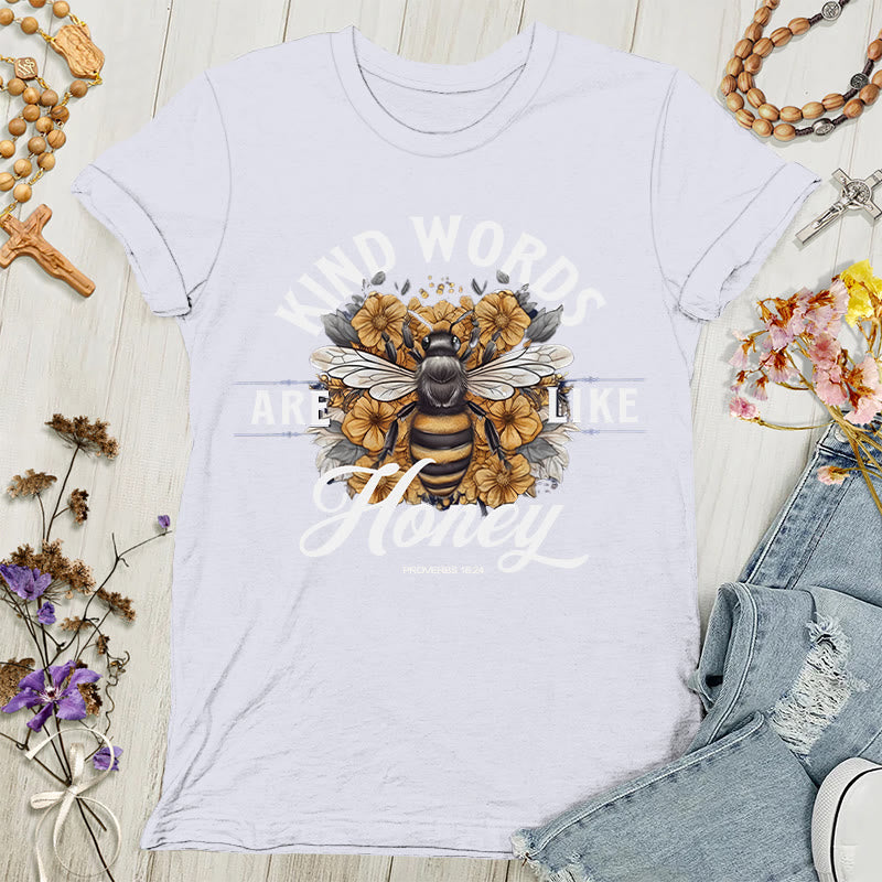 Christianartworkshop Sweet as Honey: Kind Words Women's T-shirt