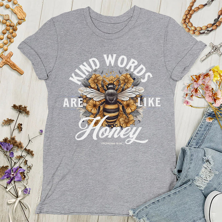 Christianartworkshop Sweet as Honey: Kind Words Women's T-shirt