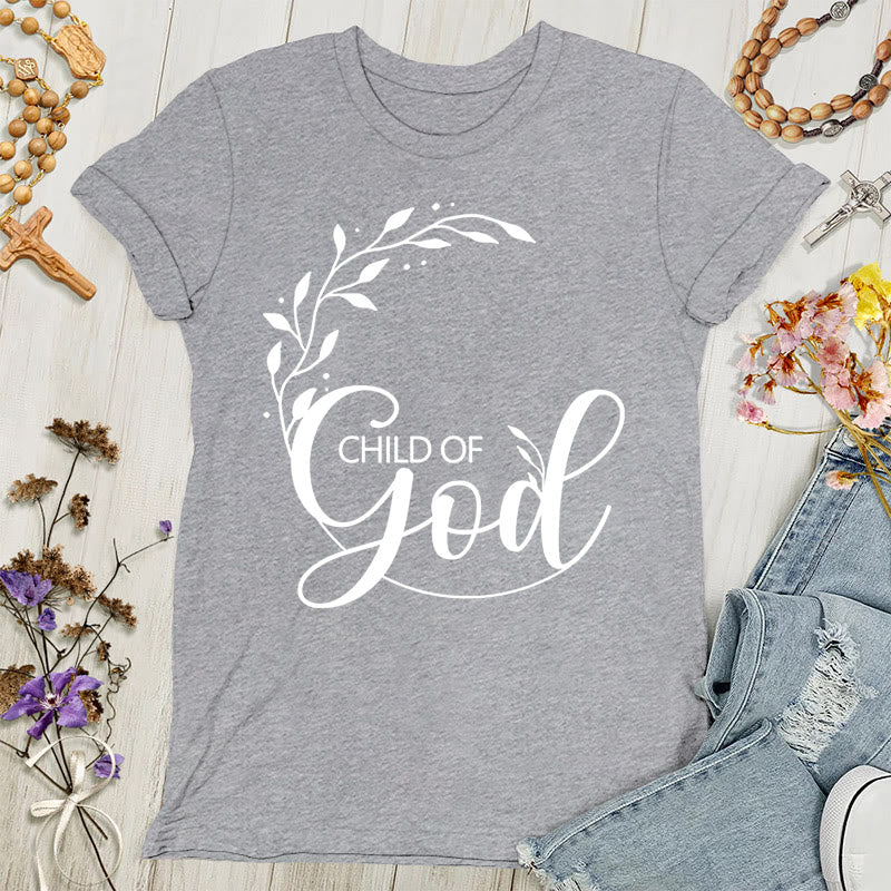 Christianartworkshop Child of God Adult Women's T-shirt - Sports Gray - 4XL - image 6